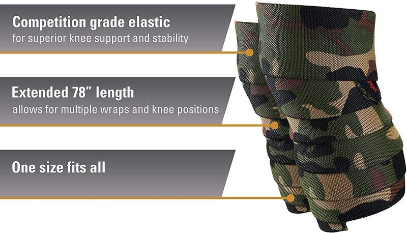Harbinger Red Line 78-Inch Knee Wraps for Weightlifting (Pair)