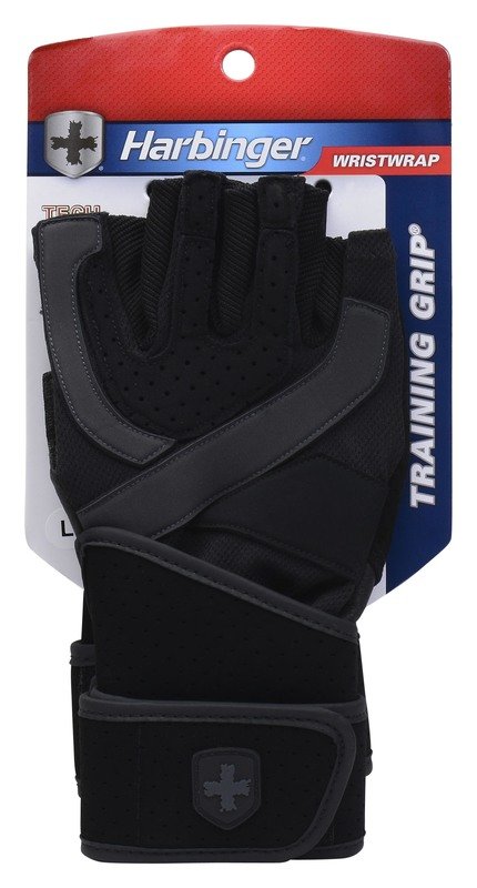 Training Grip Wrist Wrap Glove Black Blue