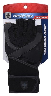 Training Grip Wrist Wrap Glove Black Blue