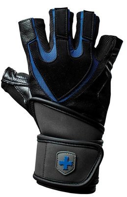 Training Grip Wrist Wrap Glove Black Blue