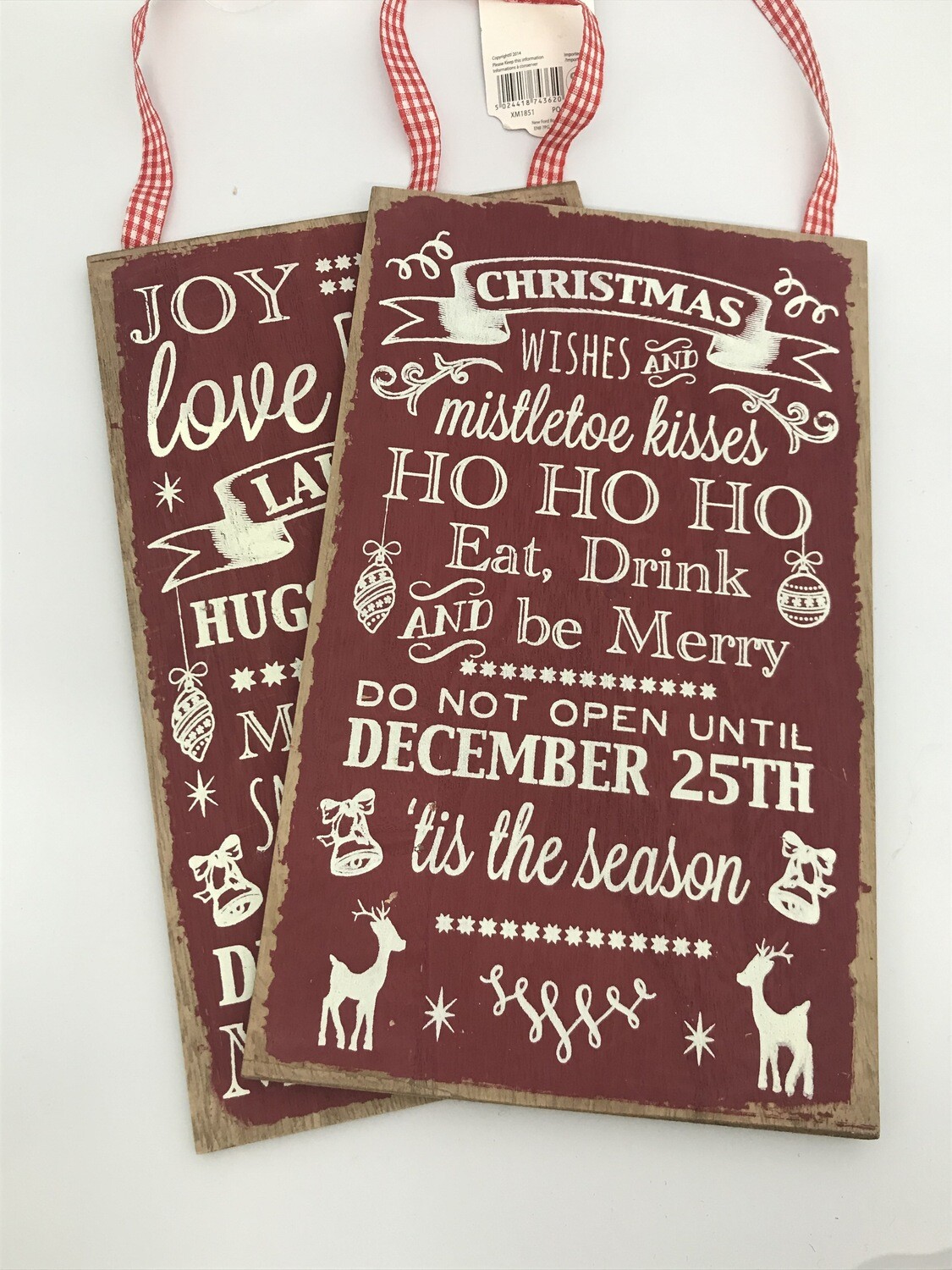 Christmas Hanging Plaques - 2 Designs