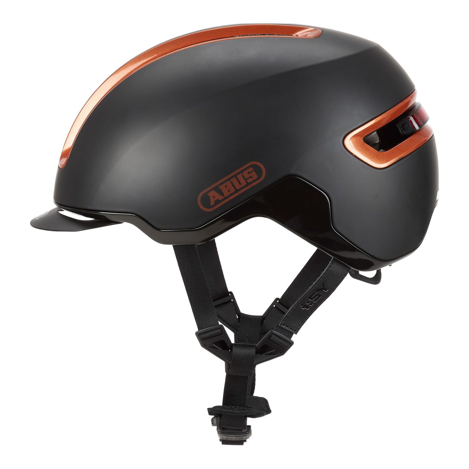 iSY Fahrradhelm HUD-Y von ABUS in black / orange, Größe: Medium 54-58cm