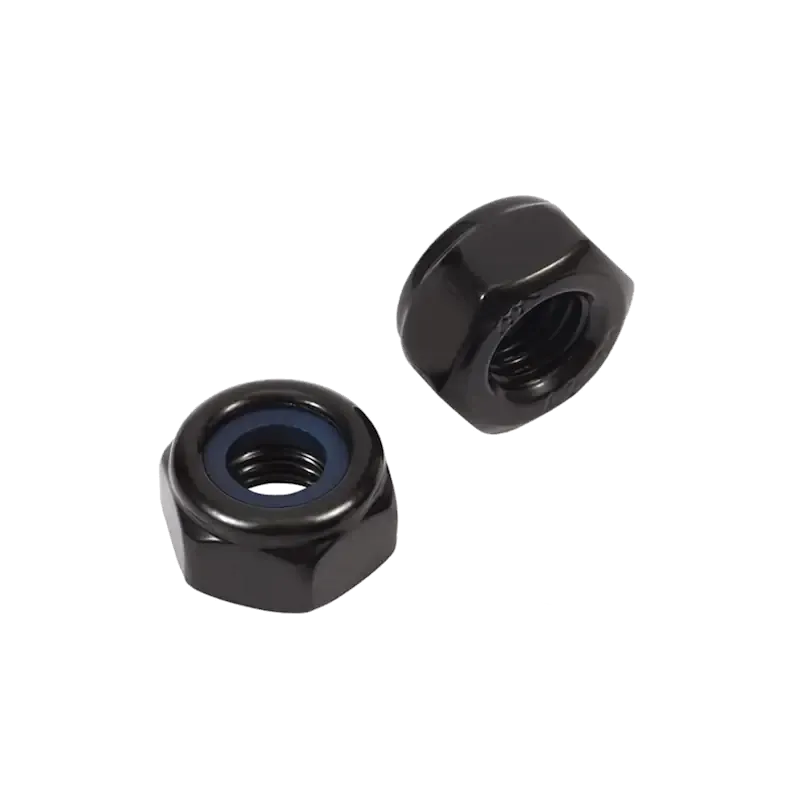 Edelstahlmuttern M5, selbstsichernd für iSY Adapter Edelstahlmuttern M5, selbstsichernd für iSY Adapter, Farbe: schwarz