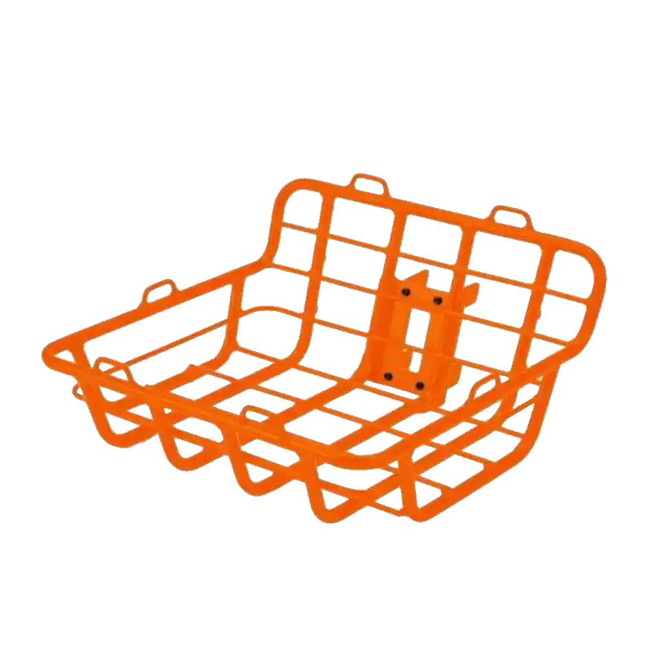 iSY Heavy Cutie großer auffälliger orangefarbener Alu Frontkorb