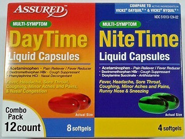Multi-Symptom Daytime/Nighttime Liquid Capsules, 12-ct.
