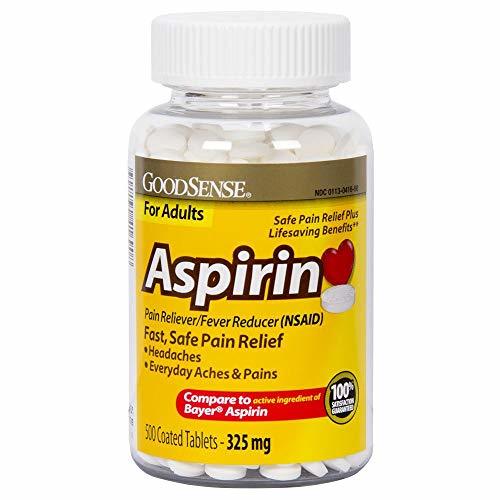 Aspirin 325 mg Aches & Pain and Fever Over The Counter Cotton Tree