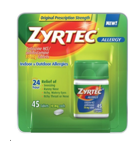 Zyrtec Generic (Cetirizine) Dispensary, 30 ct.