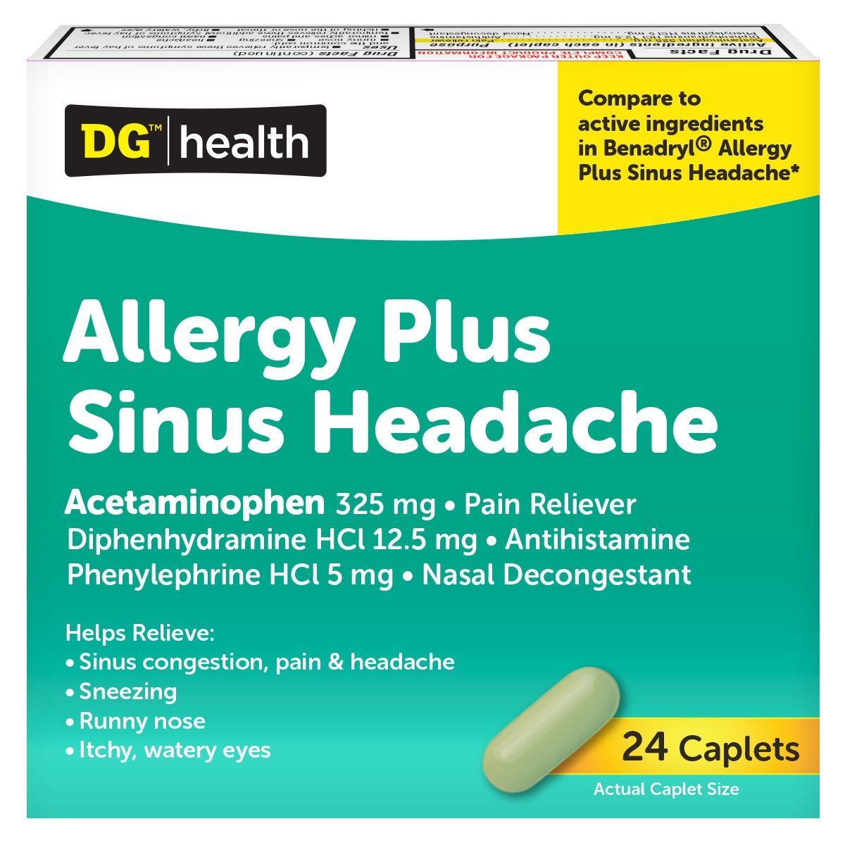 Allergy Sinus Plus, 24 ct.