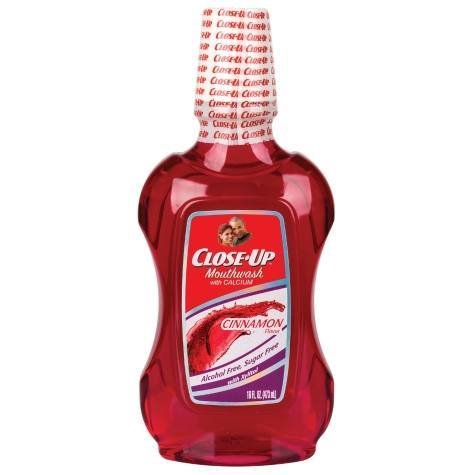 Close-Up Cinnamon Mouthwash with Calcium, 16-oz.