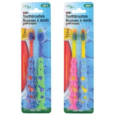 Kids Bubble Handle Toothbrushes, 2-ct.