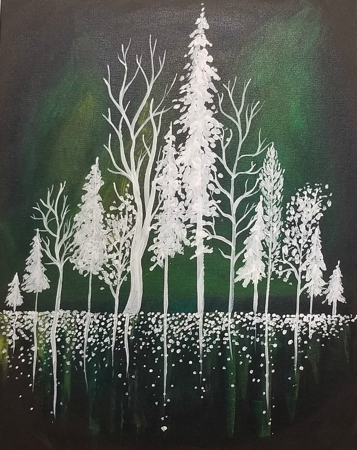 In Studio or Take Home Kit - Forest Silhouette painting In Studio or Take Home Kit - Forest Silhouette painting