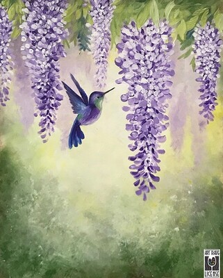Sweet Wisteria Painting