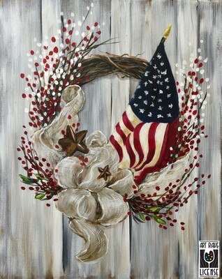 Freedom Wreath Painting
