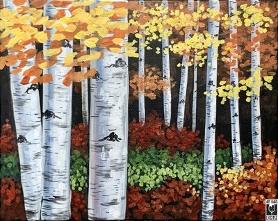 Beautiful Birch Painting
