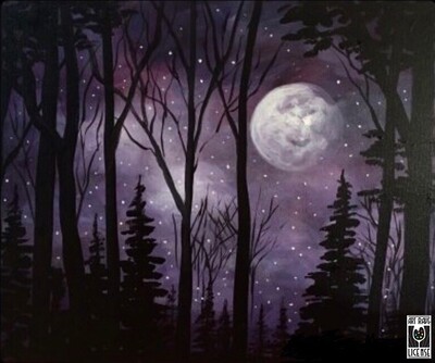 Amethyst Moon Painting