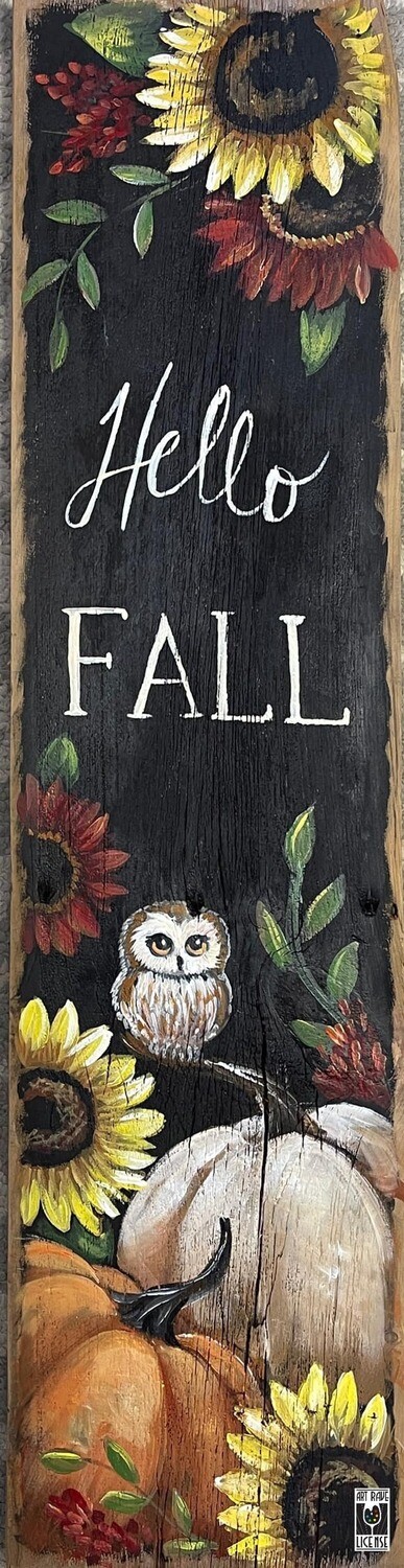 Hello Fall Painting on wood