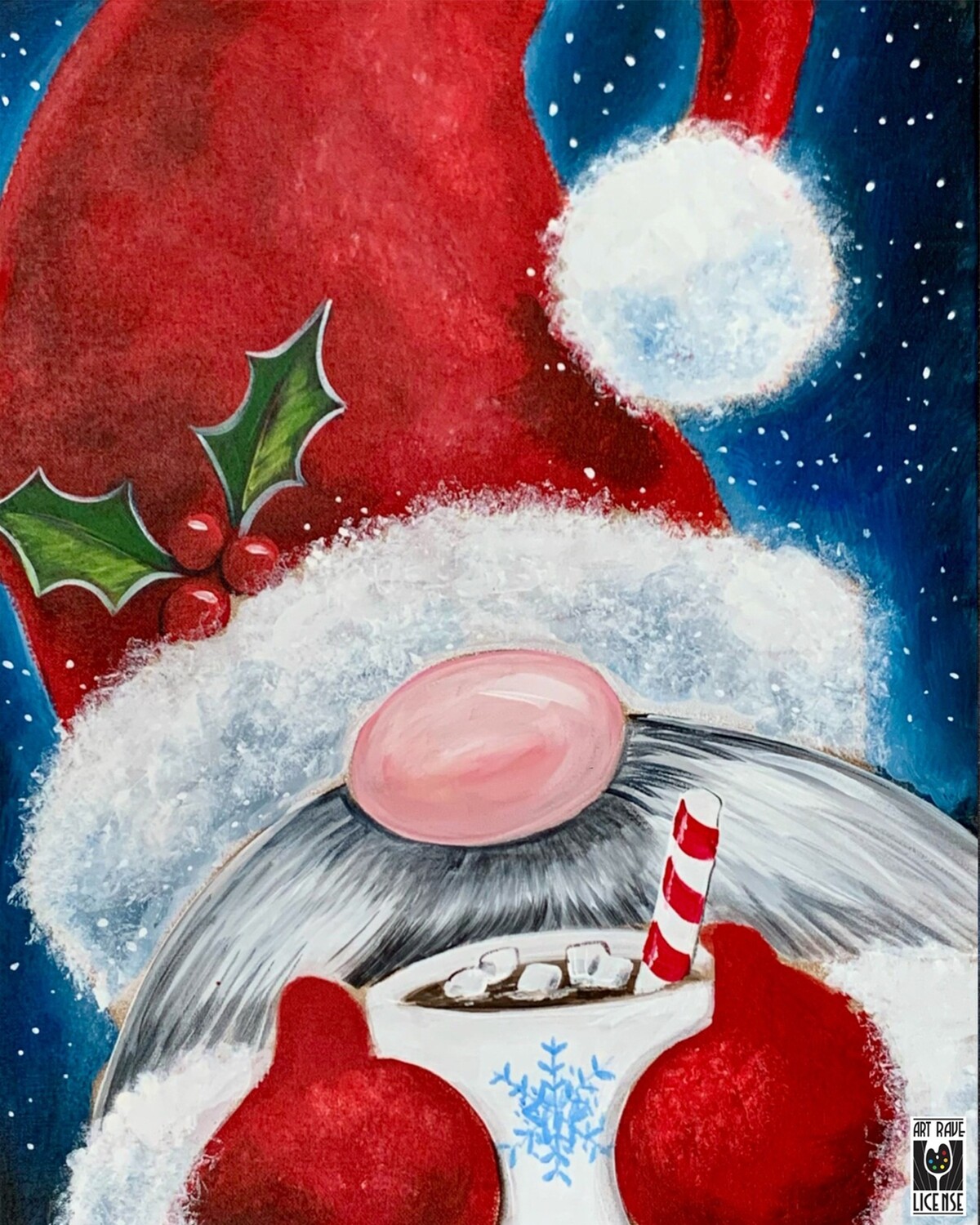 Gnome for the Holidays Painting