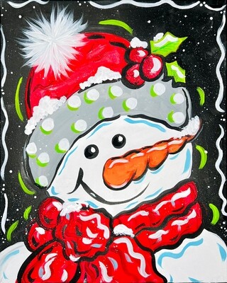 Joyful Snowman Painting