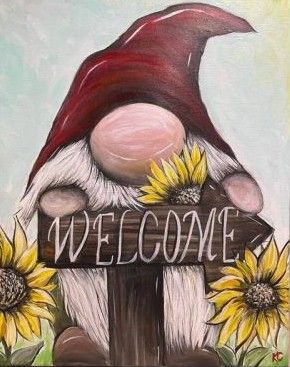 Garden Greeting Painting