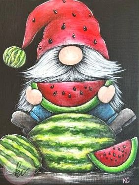 Watermelon Gnome Painting @ Buzz Social