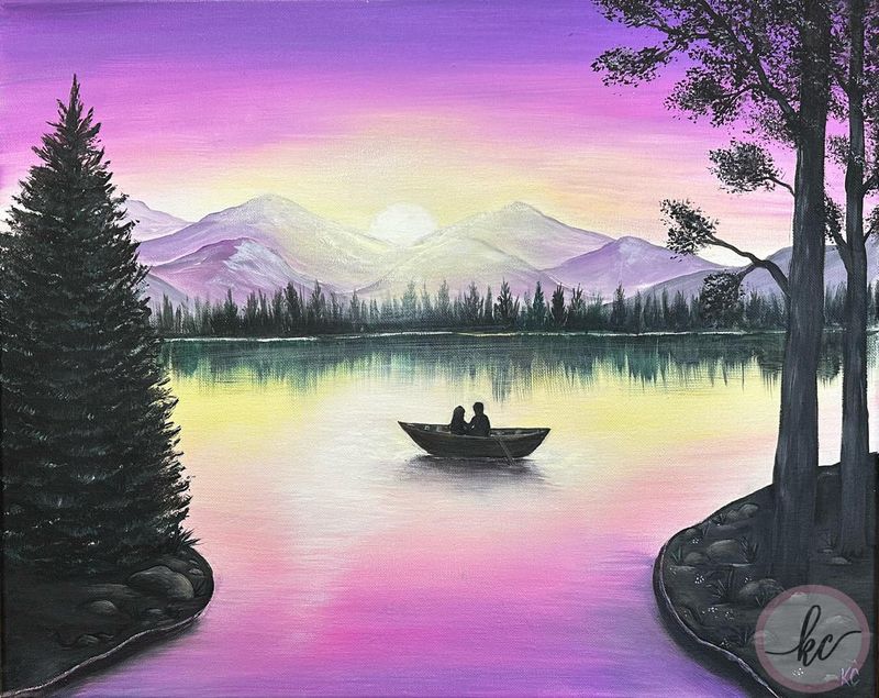 Sunset Lake Painting @ BUZZ SOCIAL