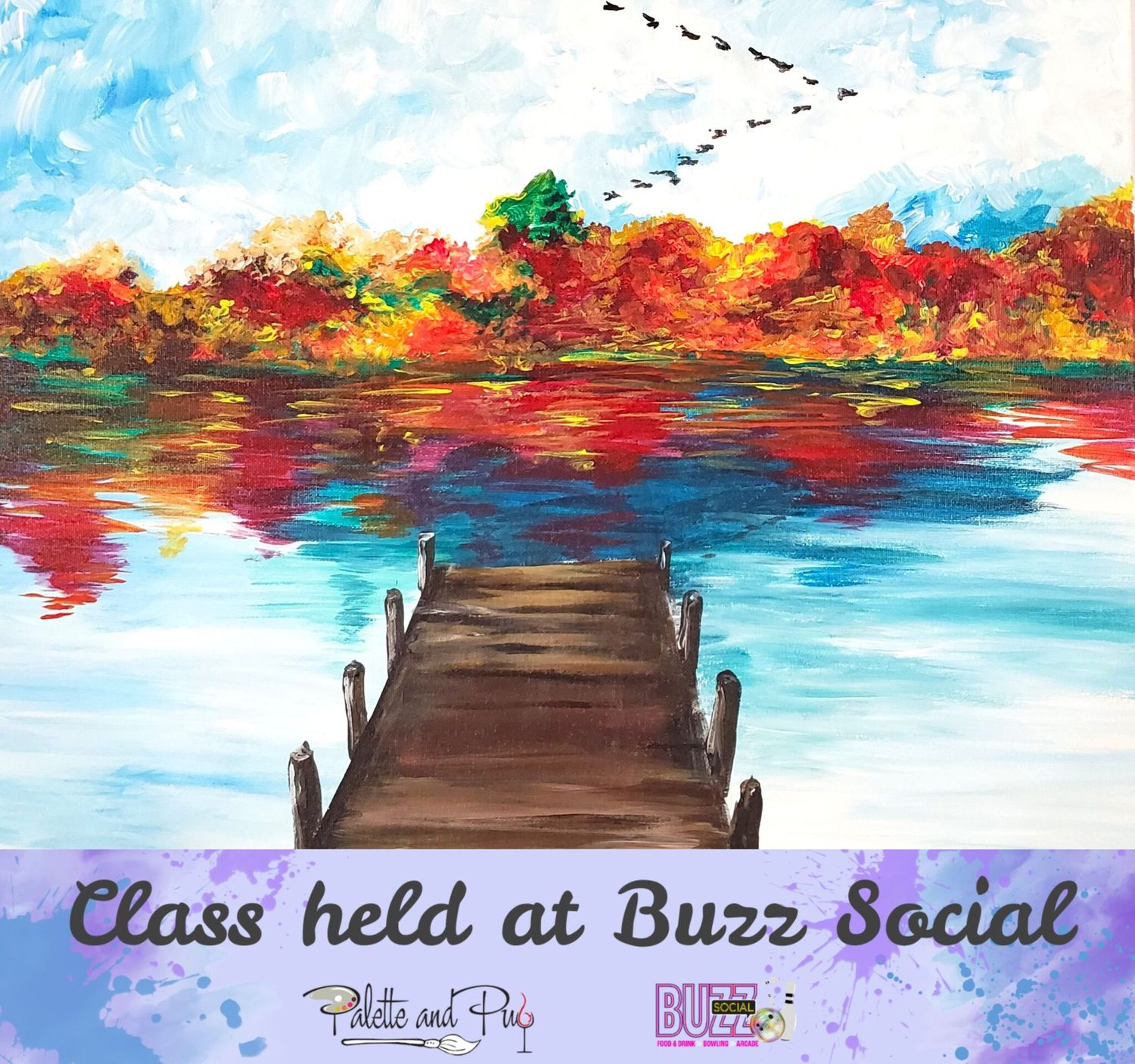 Embers Across the Lake Painting @ BUZZ SOCIAL Embers Across the Lake Painting @ BUZZ SOCIAL