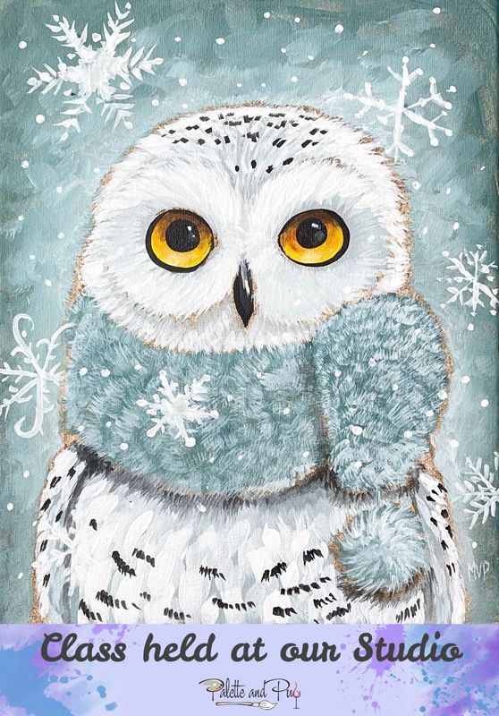 Snowy the Owl Painting