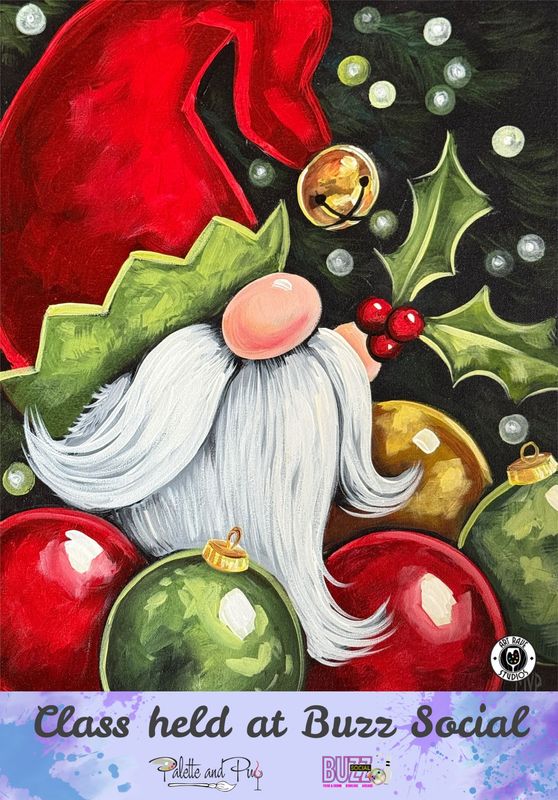 Holly Jolly Gnome Painting @ BUZZ SOCIAL