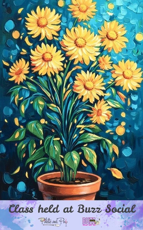 Sunlit Stems Painting @ BUZZ SOCIAL