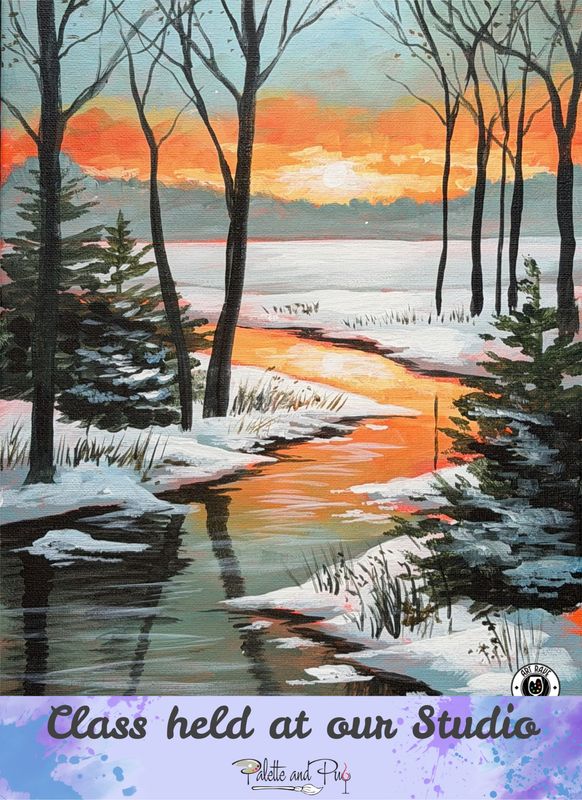 Winter's Last Light Painting