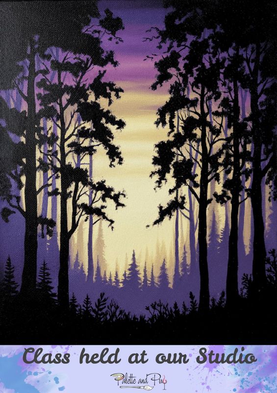 Violet Twilight Painting