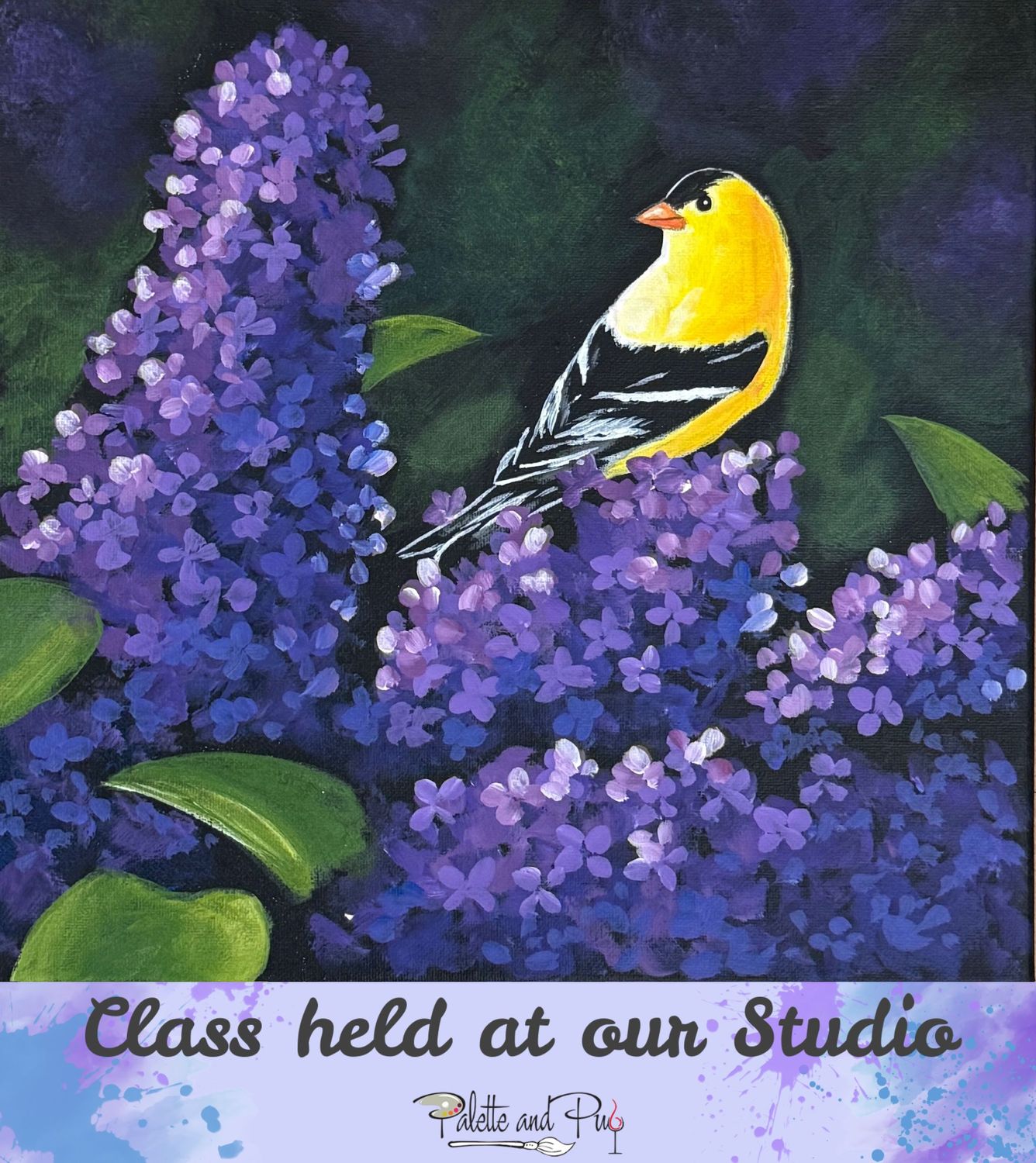 Lingering in the Lilacs Painting