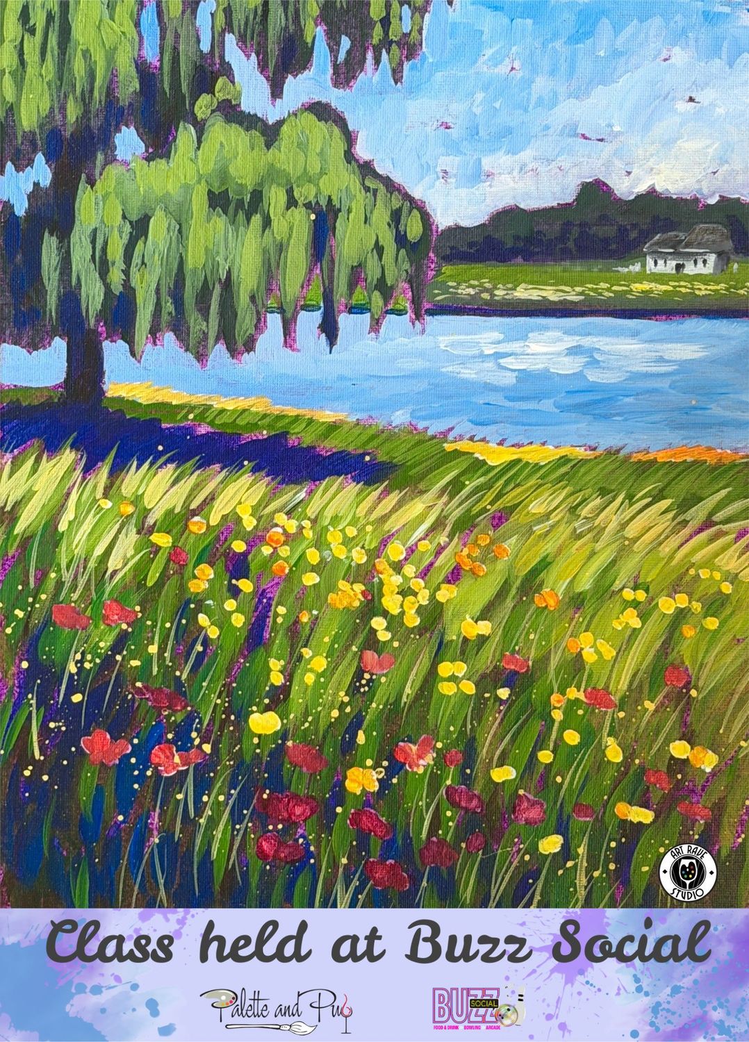 Fields and Farms  Painting @ BUZZ SOCIAL