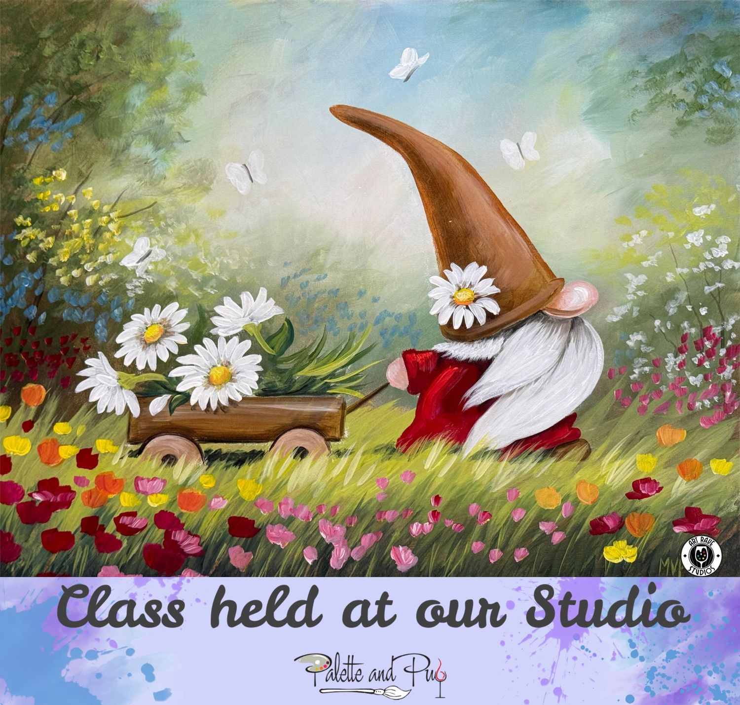 Bringing Gnome the Daisies Painting
