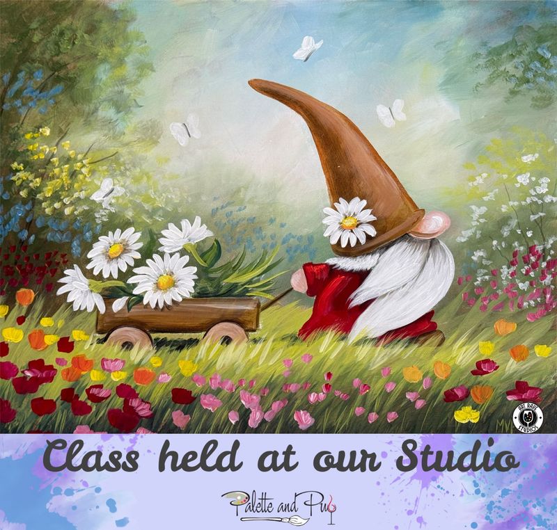 Bringing Gnome the Daisies Painting