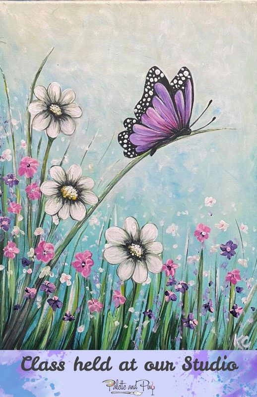 Petals and Polka Dots Painting