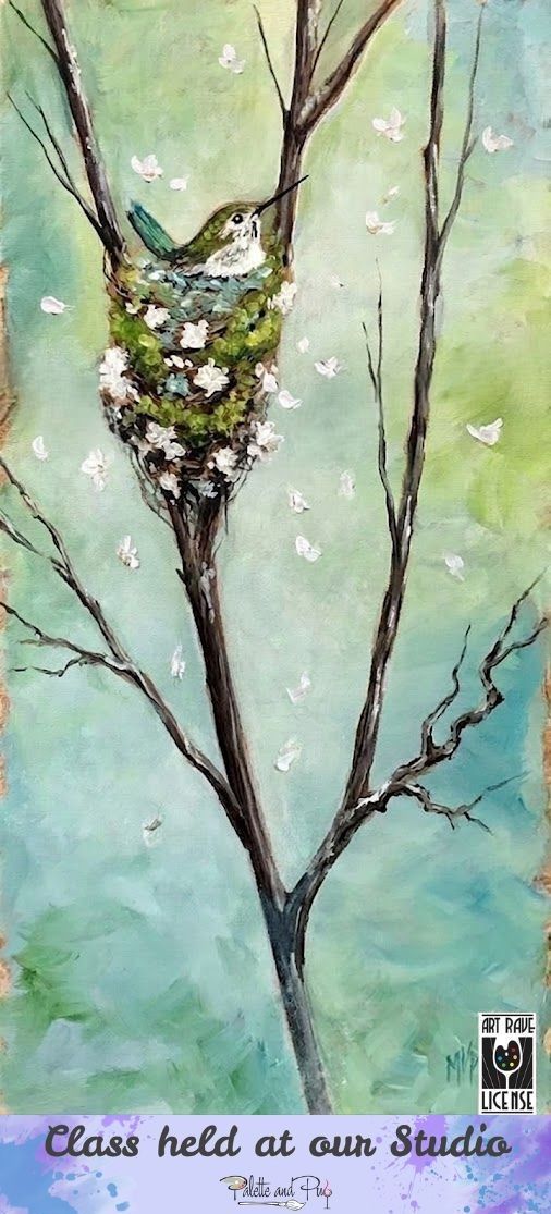 Hummingbird Hideaway Painting