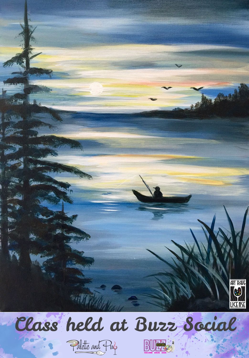 I'd Rather be Fishing Painting @ BUZZ SOCIAL