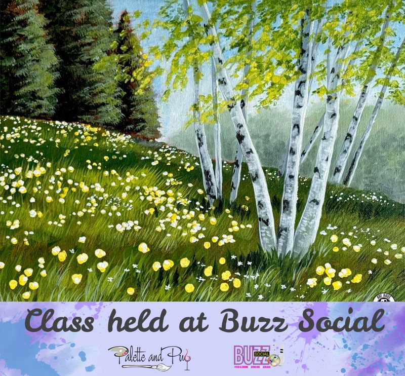 Birch Meadow Painting @ BUZZ SOCIAL