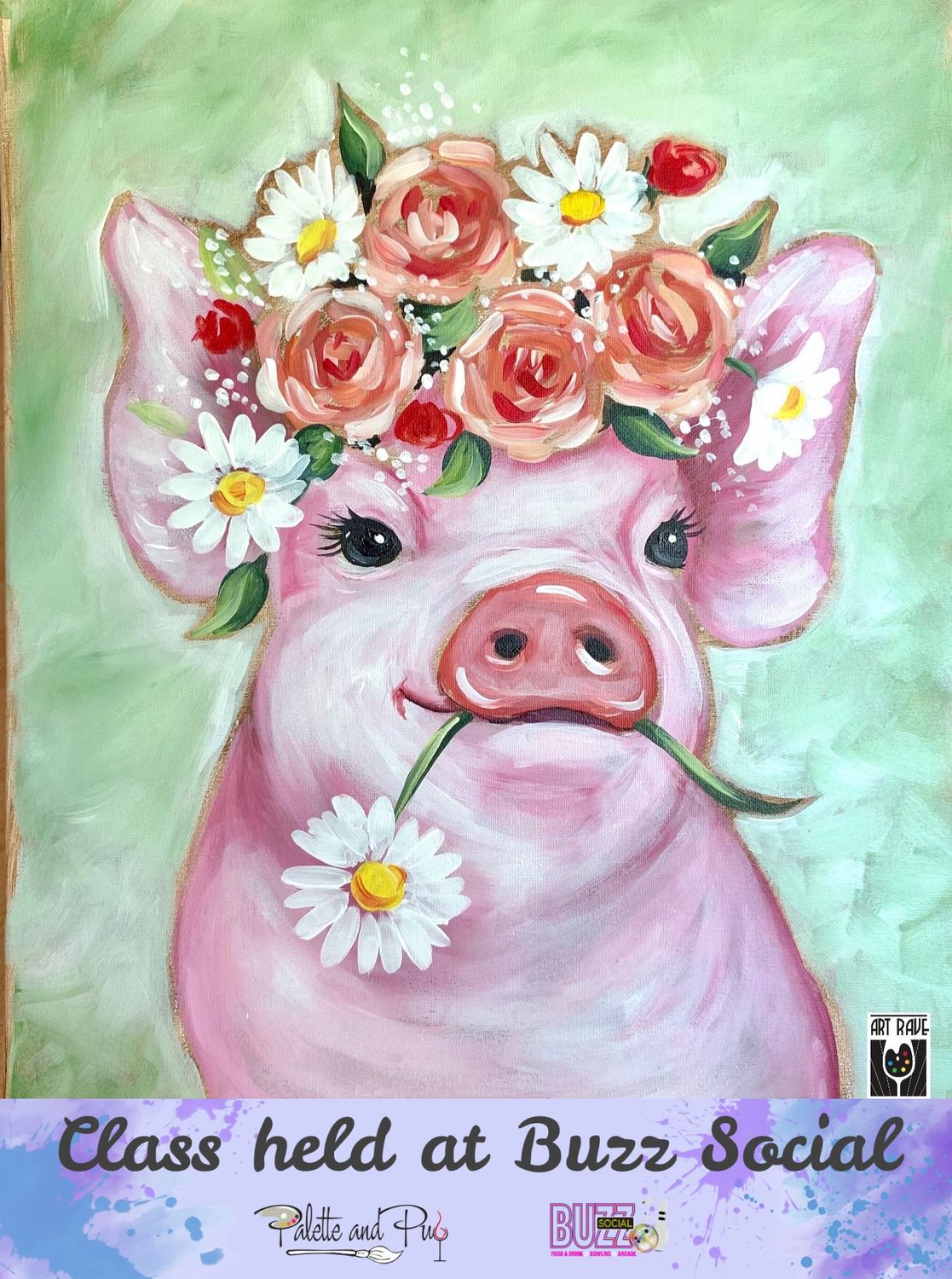 Pretty in Pink Painting @ BUZZ SOCIAL