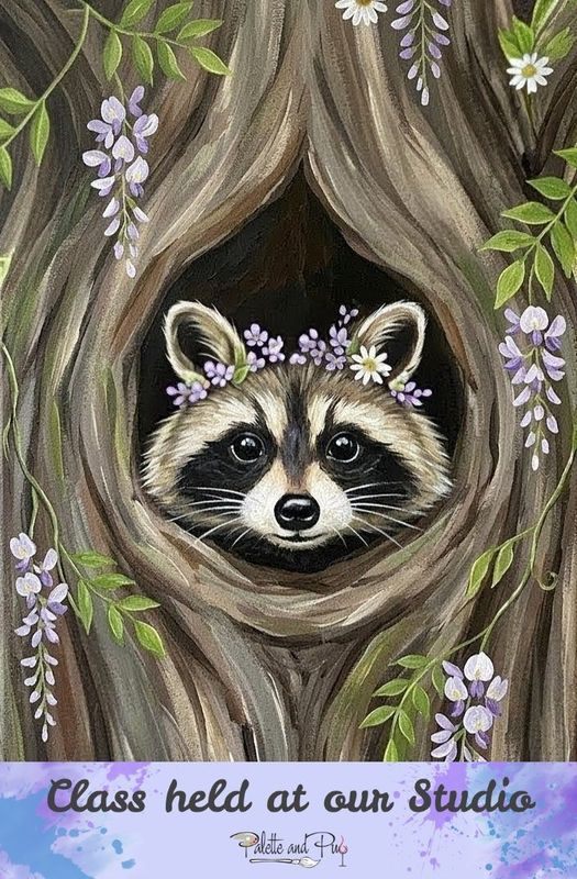 Floral Bandit Painting