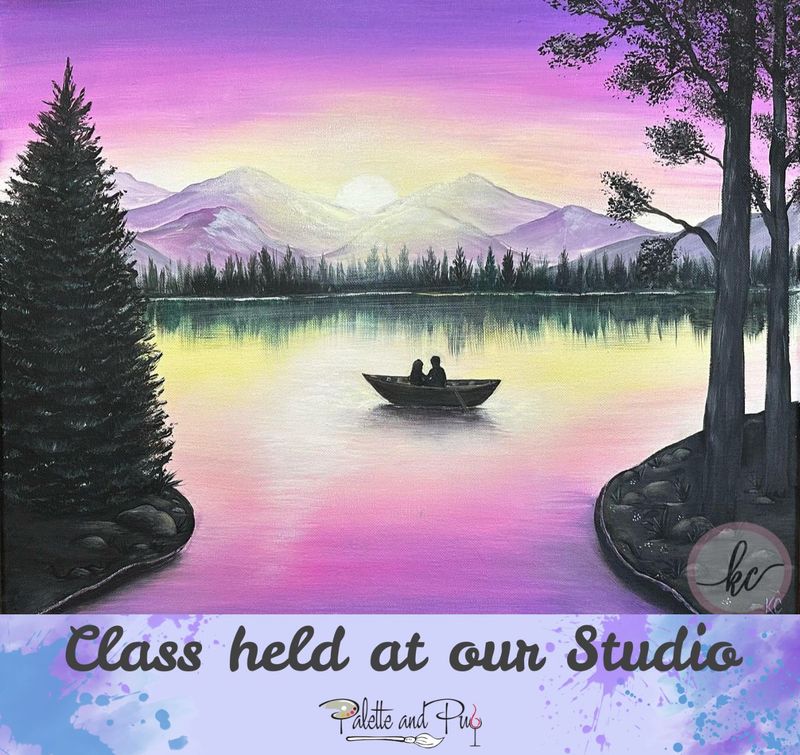 Sunset Lake Painting