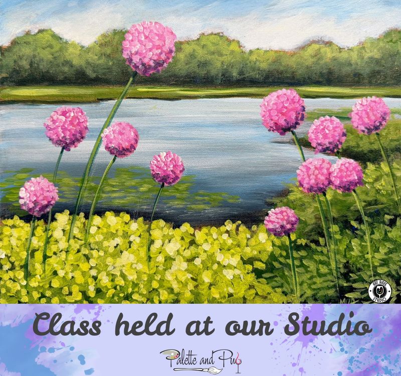 Pom-Pom Pond Painting