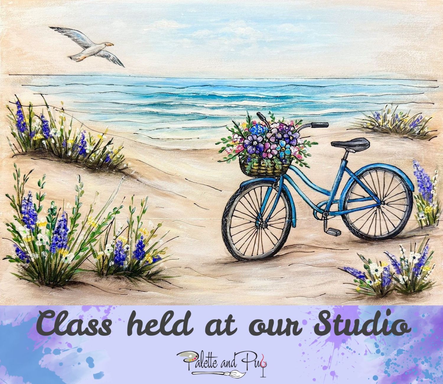 Beachside Ride Painting