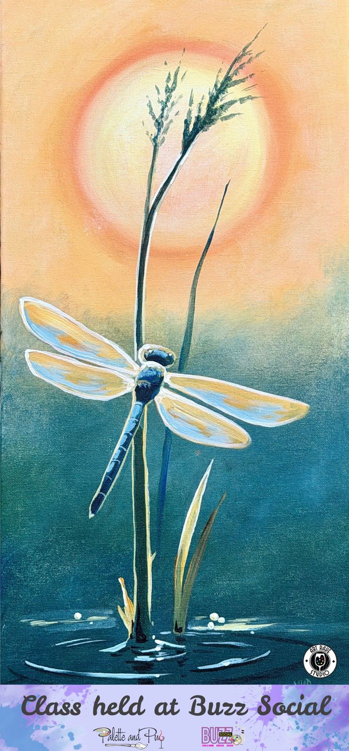 Dragonfly Sunset Painting @ BUZZ SOCIAL