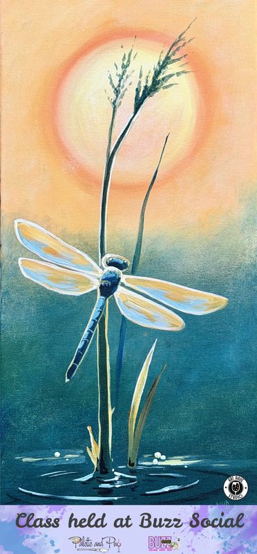 Dragonfly Sunset Painting @ BUZZ SOCIAL