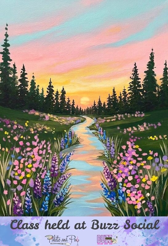 Pastel Meadows Painting @ BUZZ SOCIAL