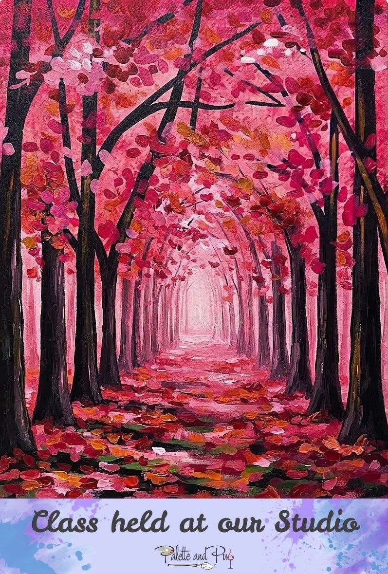 Blushing Fall Forest Painting Blushing Fall Forest Painting