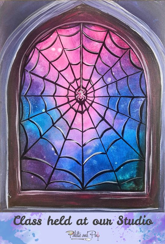 Stained Glass Spider Painting