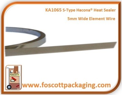 KA1065 For Hacona® S-TYPE Heat Sealers Flat 5mm Element Wire / Sealing wire, £16.77 + Vat